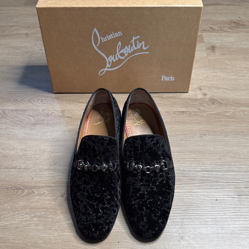 Christian Louboutin Equiswing Spiked Velvet Loafers | Men’s | Worn 3x